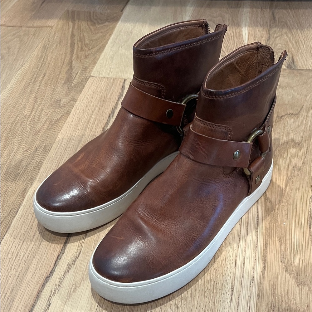 Frye Brown Leather Ankle Boots